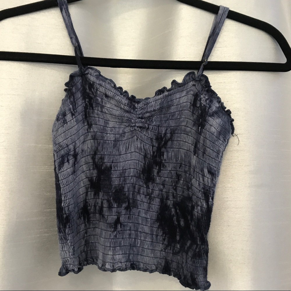 navy blue marble crop top ⭐️